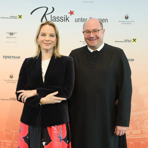Elīna Garančaj und Pater Pius bei der Pressekonferenz 2025 / Katharina Schiffl Elīna Garančaj und Pater Pius bei der Pressekonferenz 2025